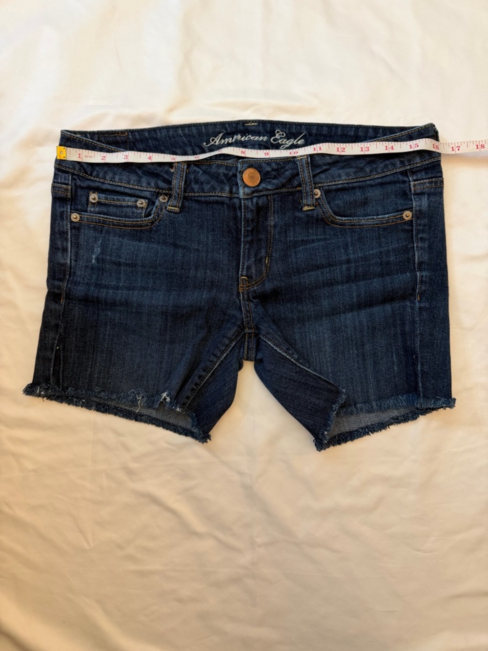 American Eagle size 6 dark wash jean shorts - Picture 8 of 12
